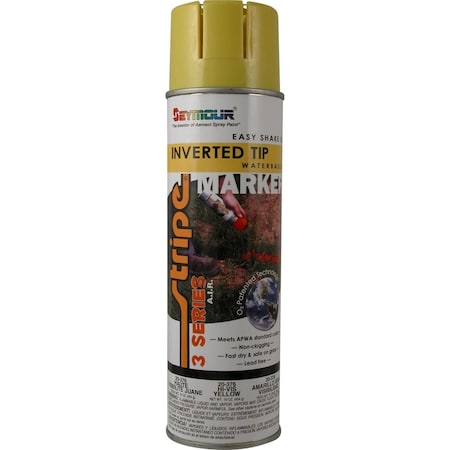 Seymour Midwest 20 oz Inverted Tip Air Tech Marking Paint, Utility Yellow SM20-376